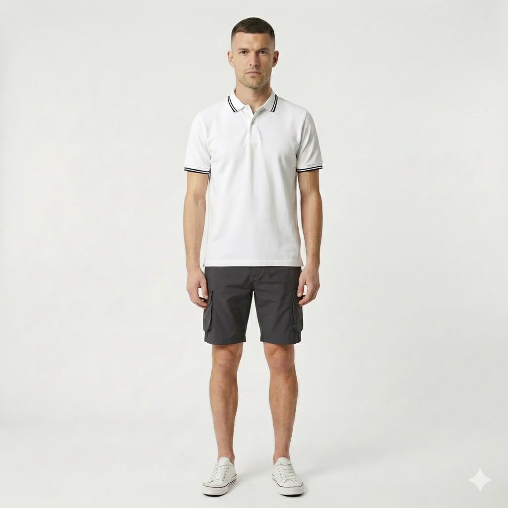 Men Black Cargo Shorts