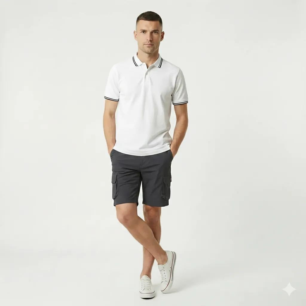 Men Black Cargo Shorts