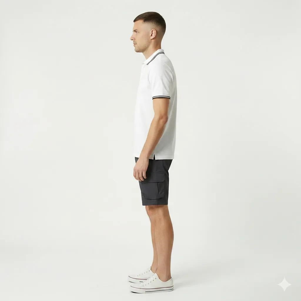 Men Black Cargo Shorts