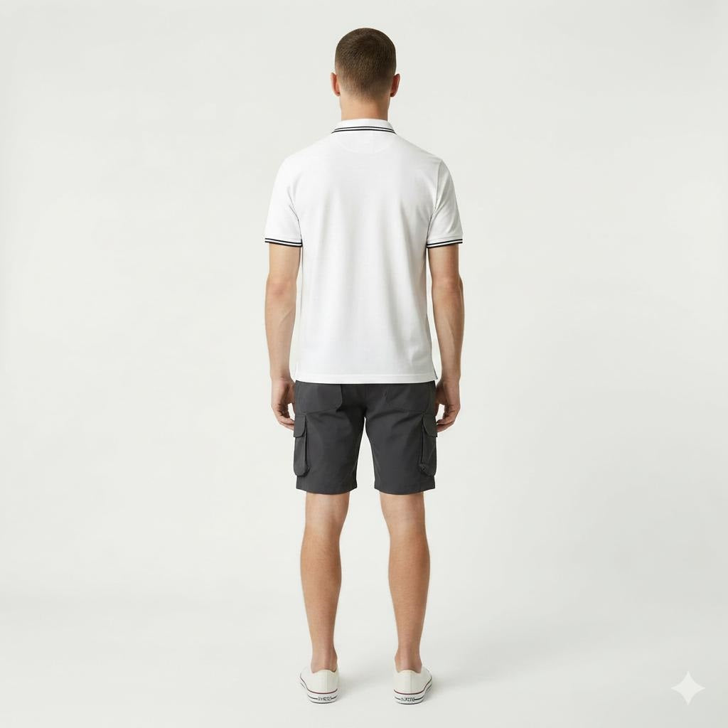 Men Black Cargo Shorts