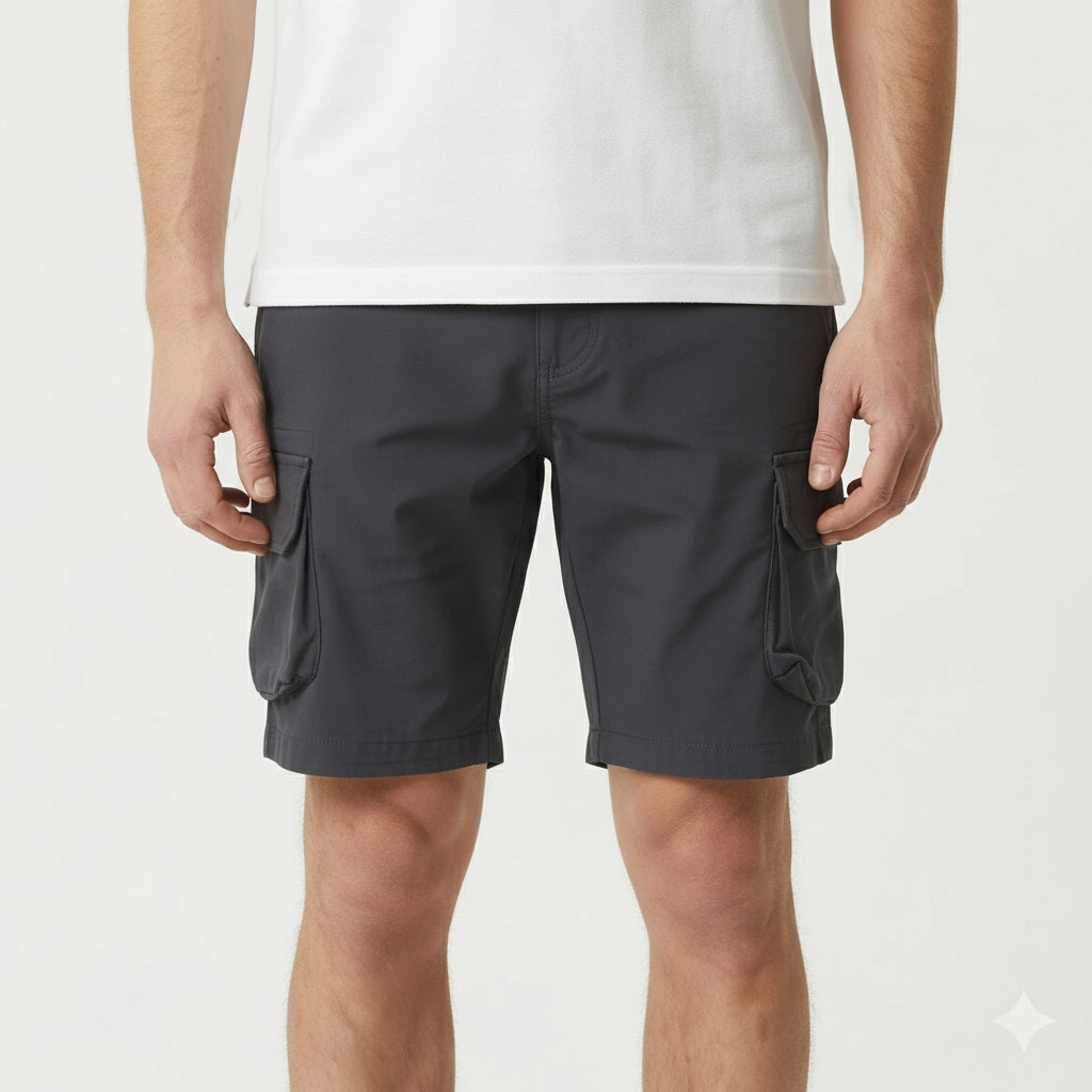 Men Black Cargo Shorts