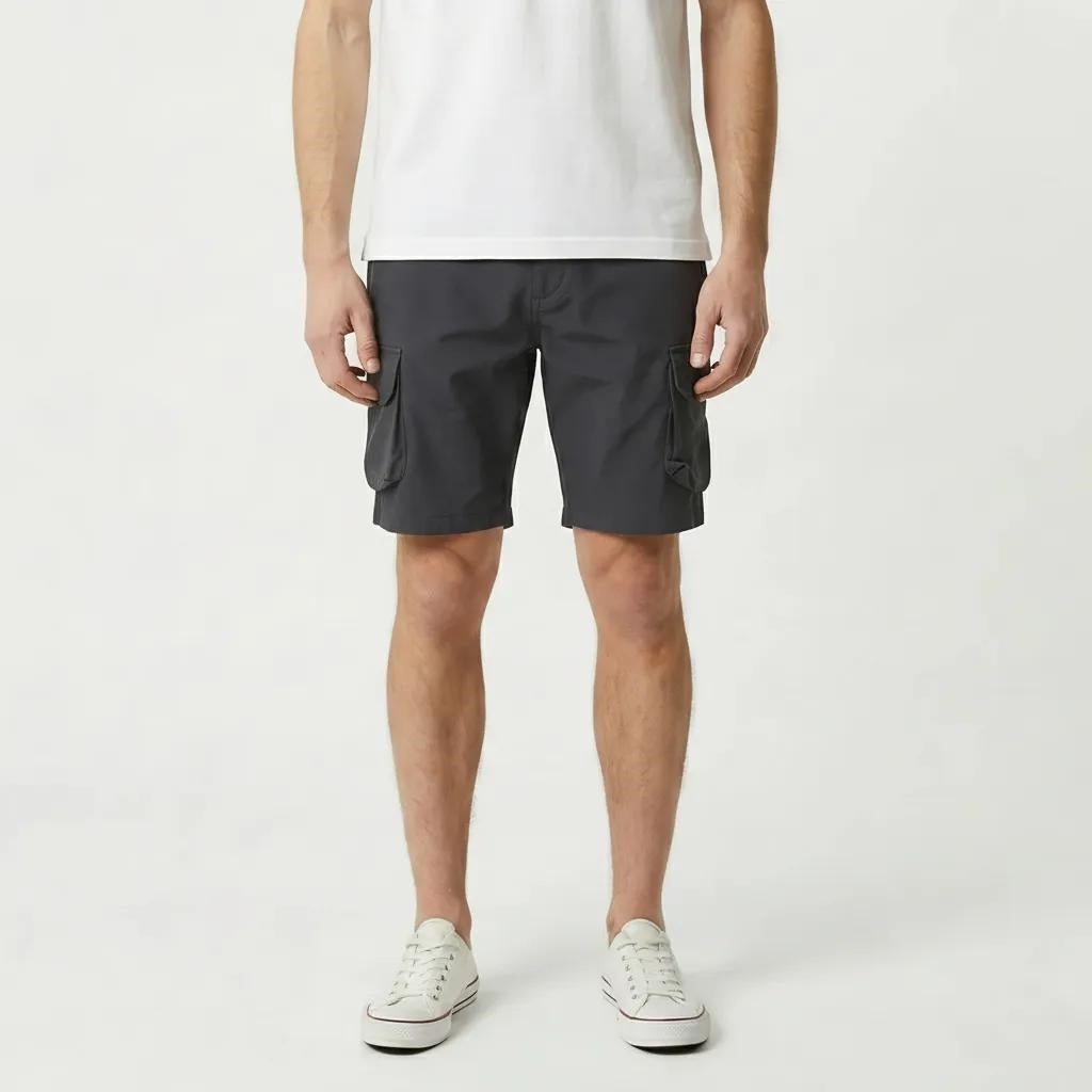 Men Black Cargo Shorts
