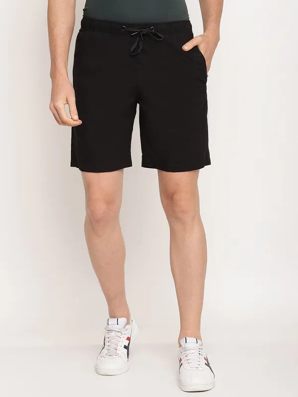 Octave Men Black Shorts