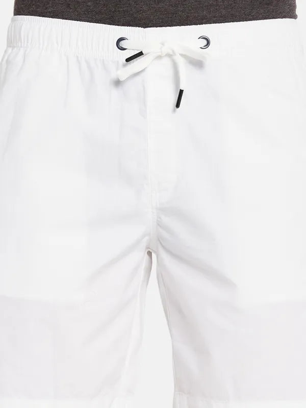 Men White Short