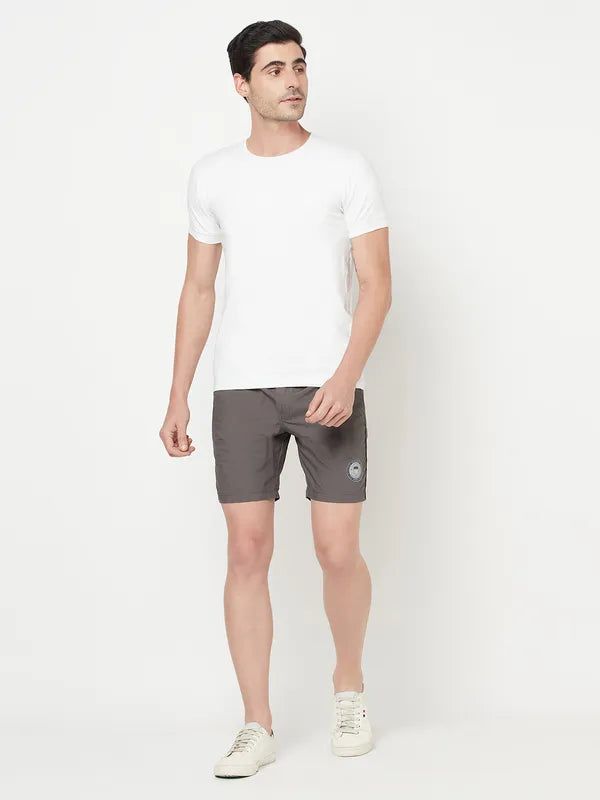 Octave Men Olive Green Cotton Shorts