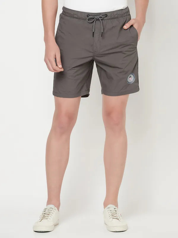 Octave Men Olive Green Cotton Shorts