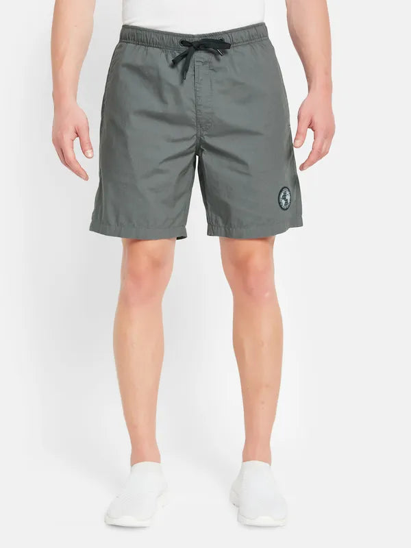 Octave Men Mid Rise Cotton Sports Shorts