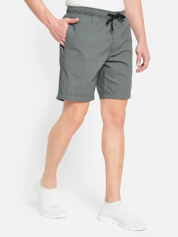 Octave Men Mid Rise Cotton Sports Shorts