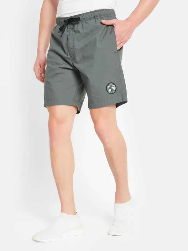 Octave Men Mid Rise Cotton Sports Shorts