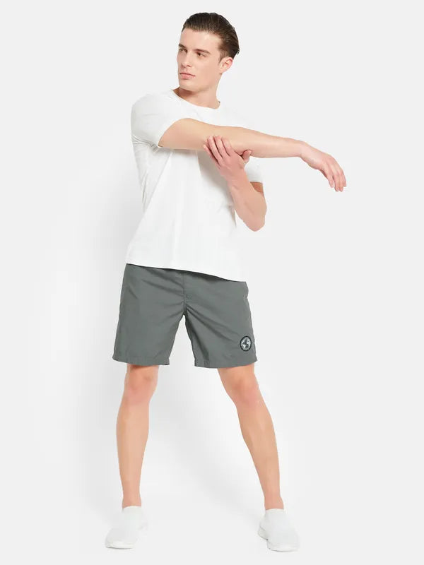 Octave Men Mid Rise Cotton Sports Shorts