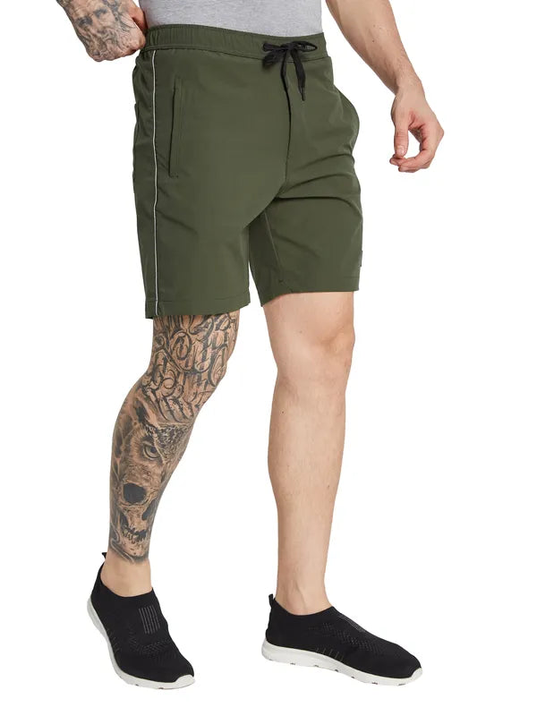 Octave Men Solid Above Knee Regular Fit Mid-Rise Regular Shorts