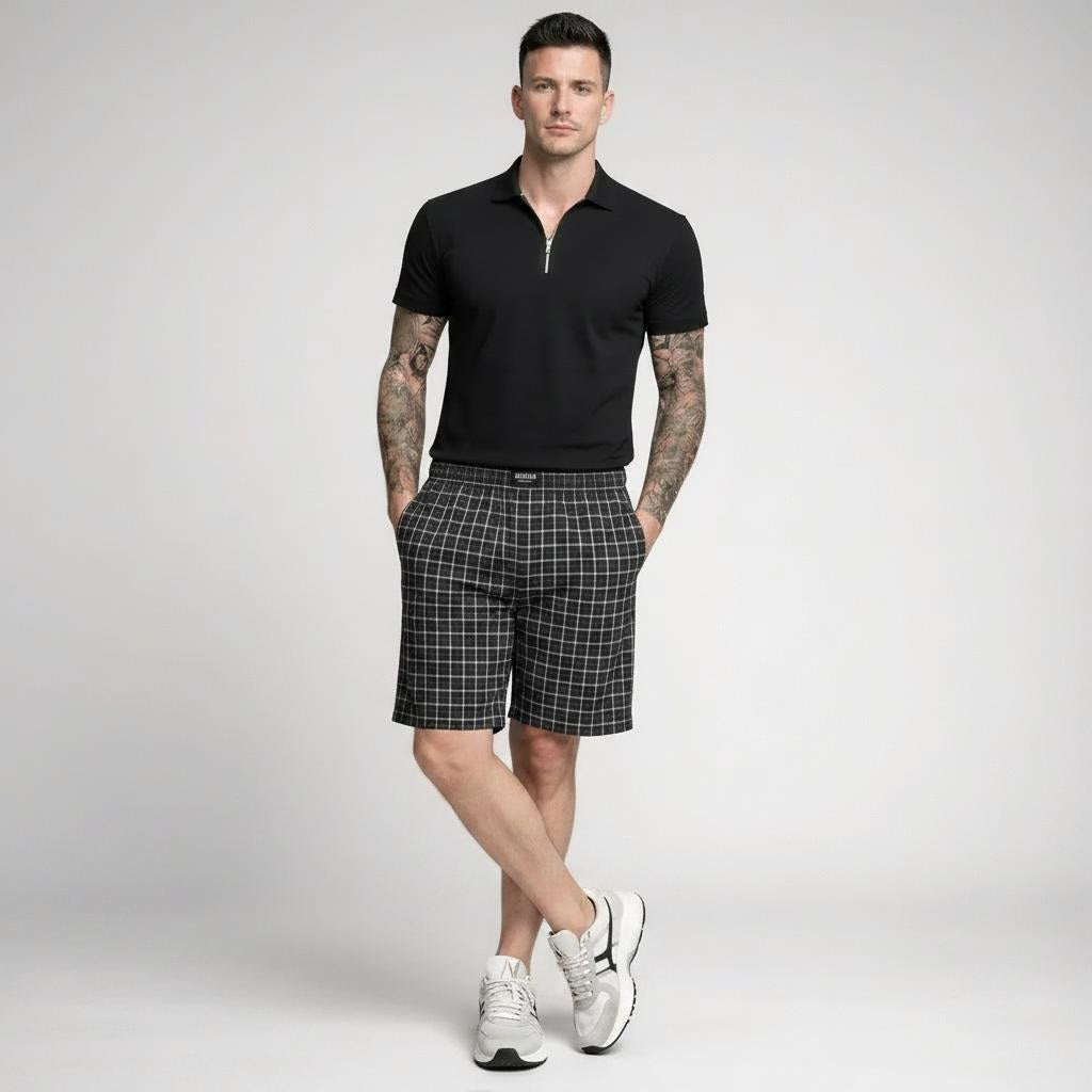 Men Coal Striped Technology Shorts