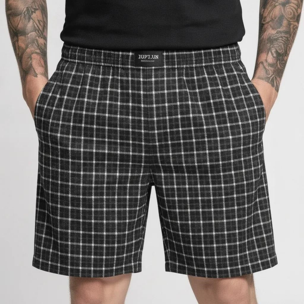 Men Coal Striped Technology Shorts