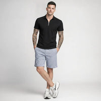 Men Navy Striped Technology Shorts