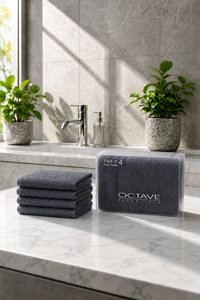 Premium Soft & Absorbent Charcoal Colour Face Towels