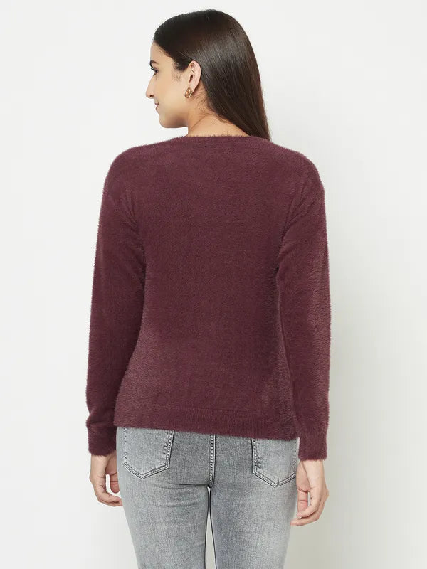 Women Wine Sweaters