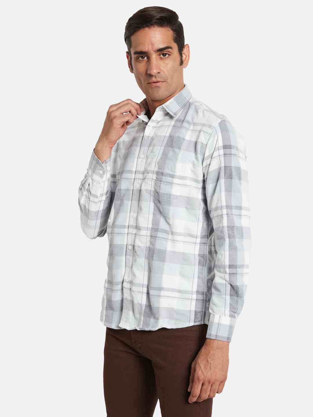 METTLE Men Multi Stripes Opaque Striped Casual Shirt