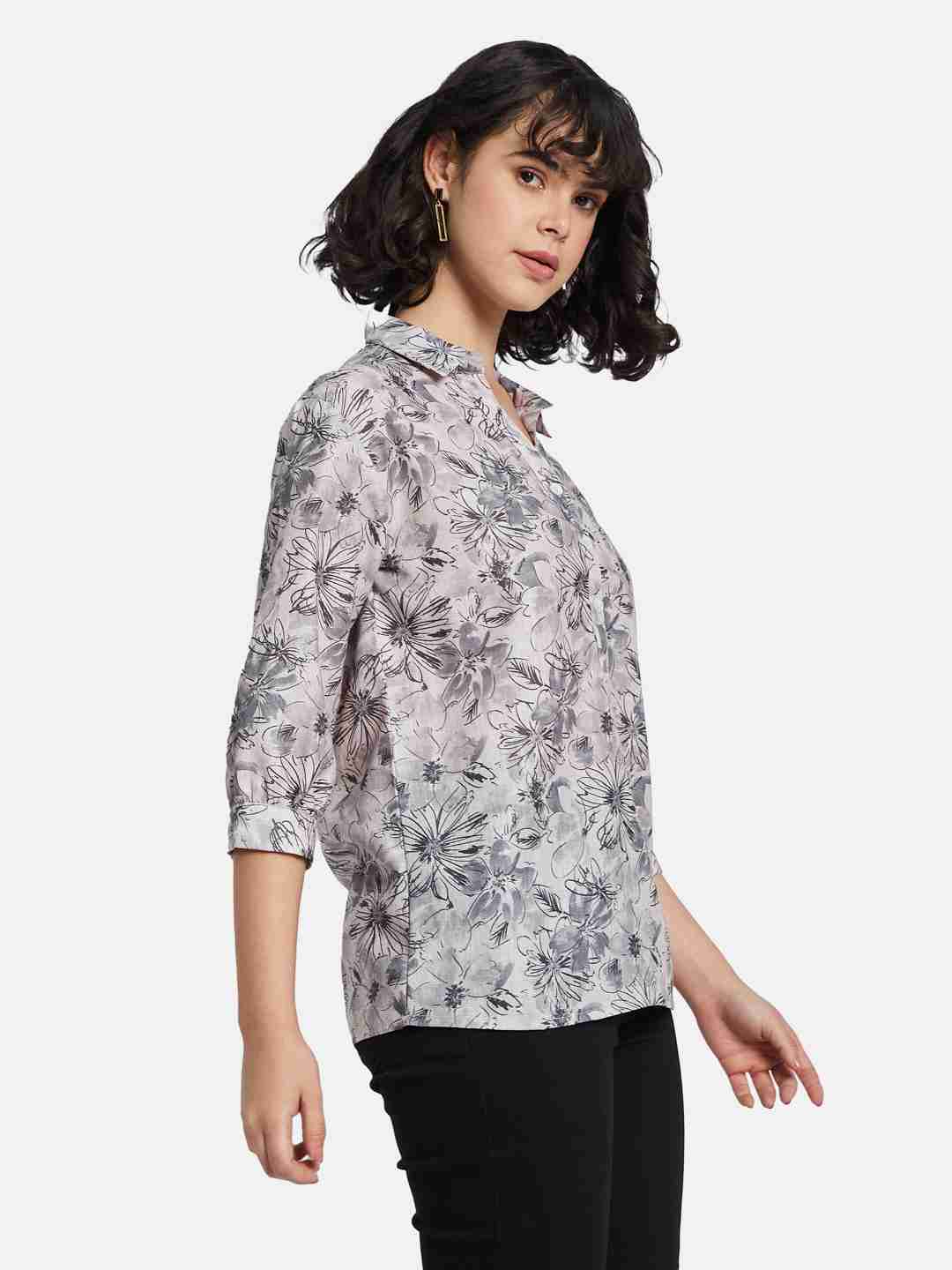METTLE Floral Print Cotton Top