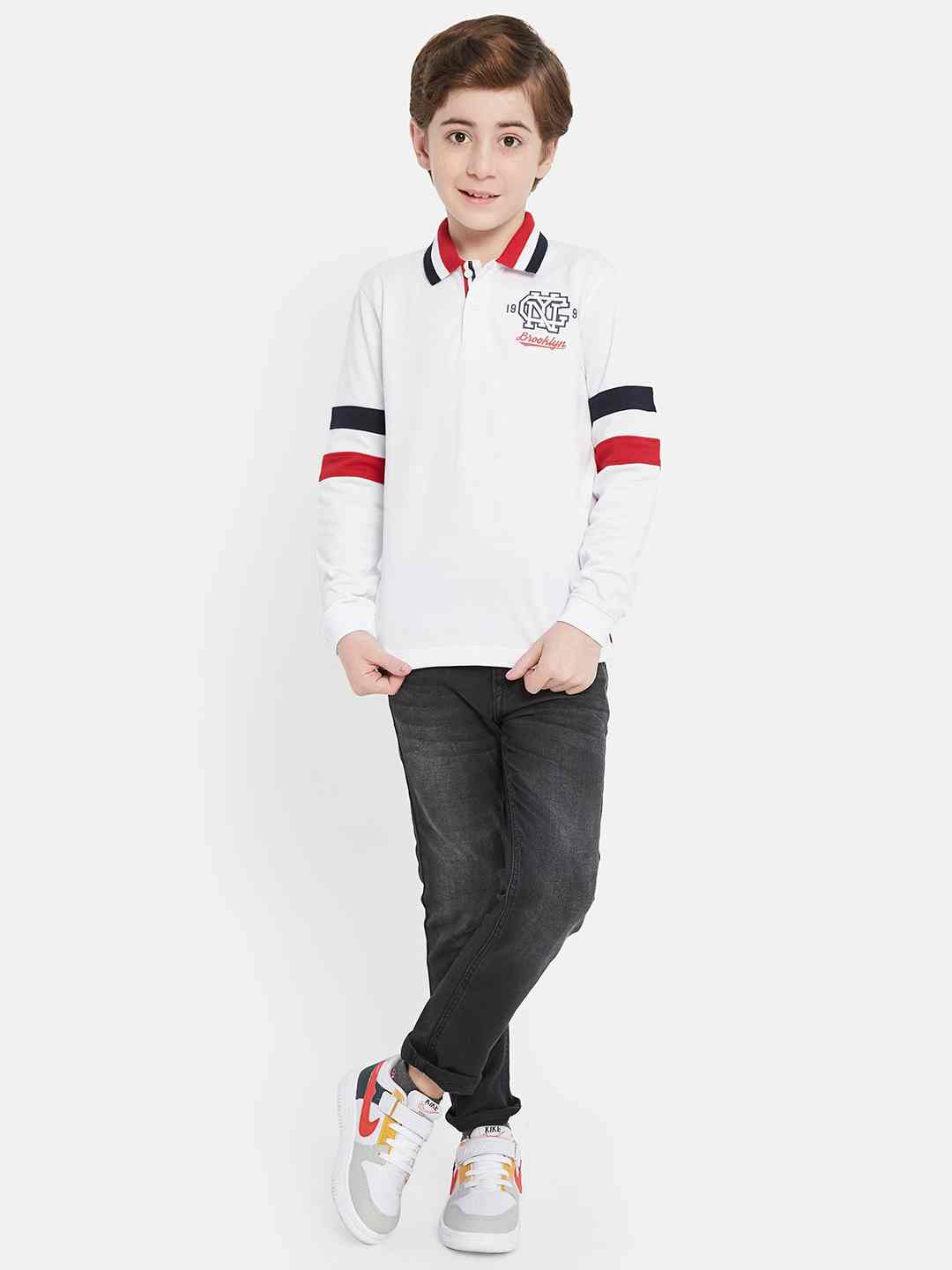 Octave Boys Polo Collar Cotton T-Shirt