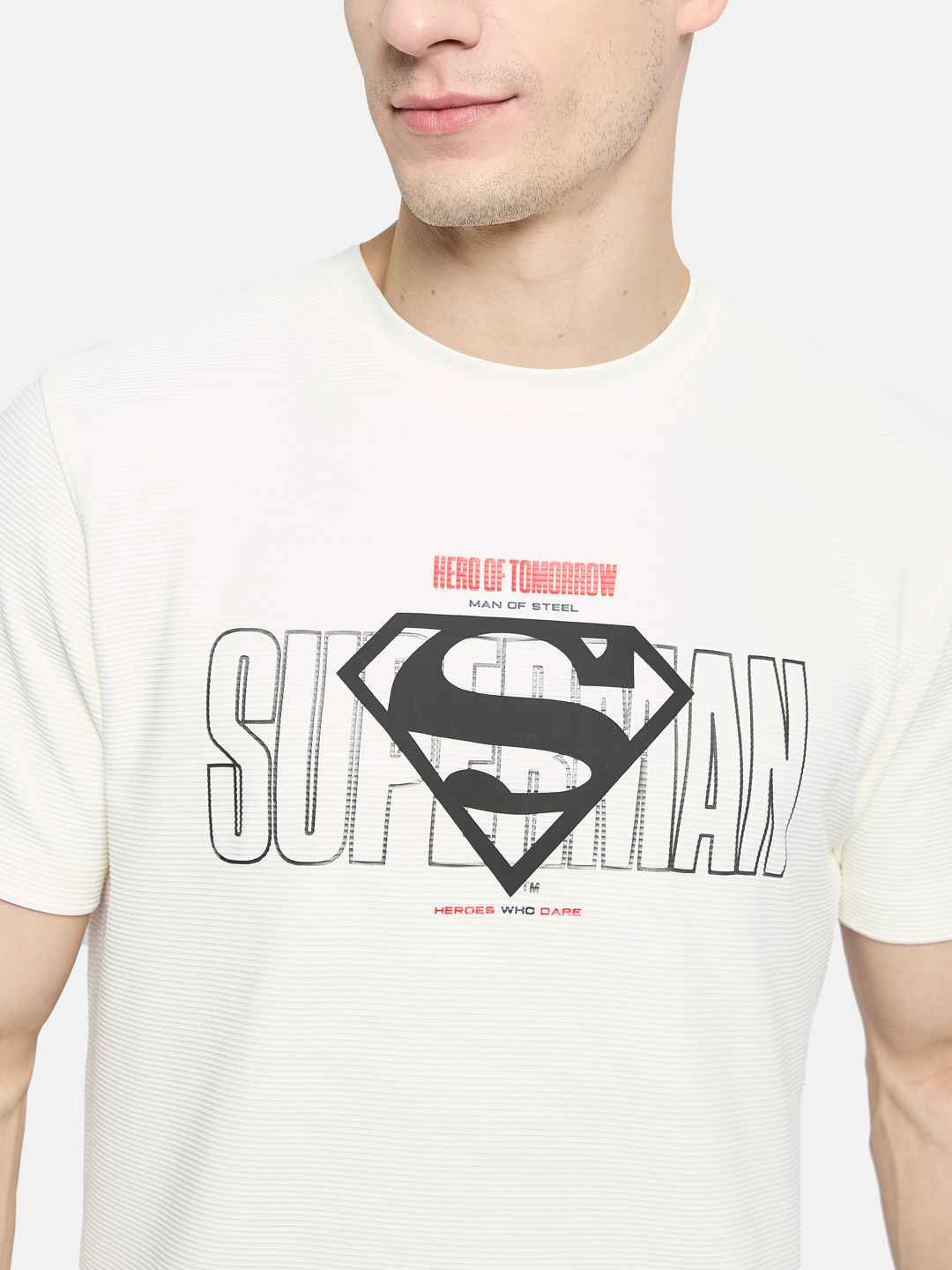 Octave Men Superman Printed T-shirt