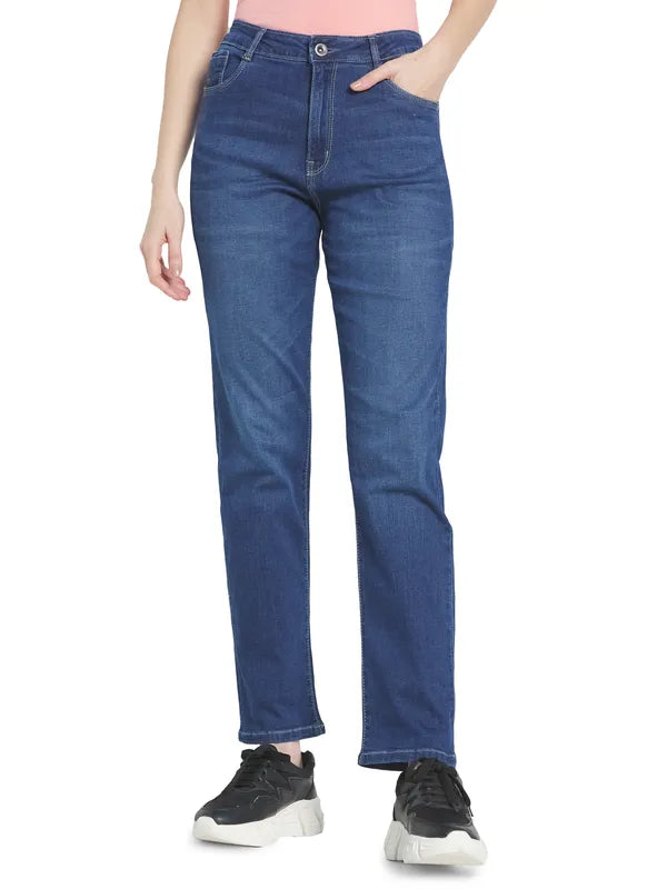 Mettle Women Blue Light Fade Stretchable Jeans