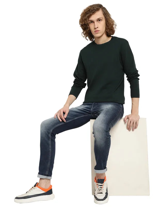 Mettle Men Solid Cotton Round Neck T-Shirt