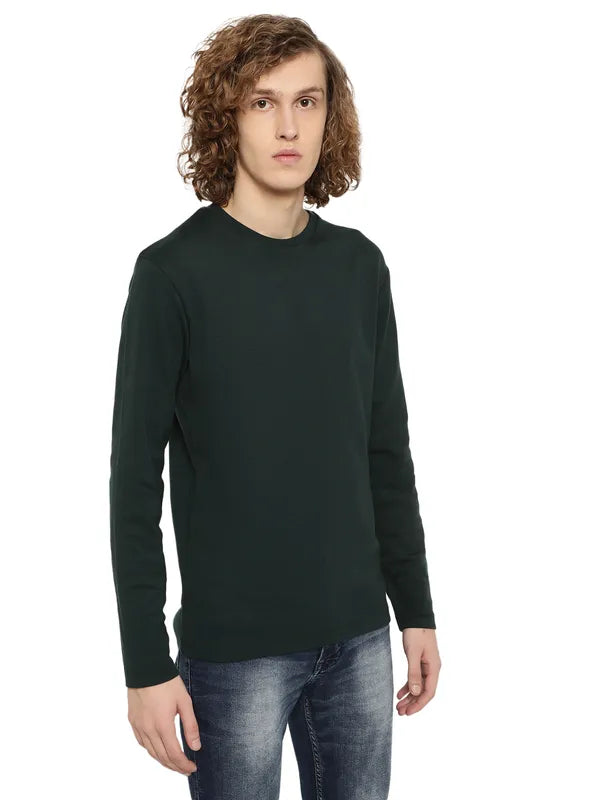 Mettle Men Solid Cotton Round Neck T-Shirt