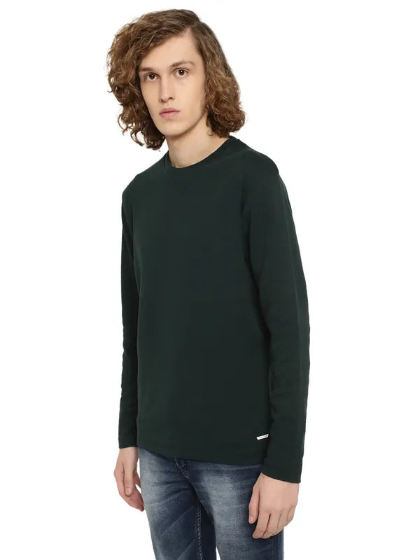 Mettle Men Solid Cotton Round Neck T-Shirt