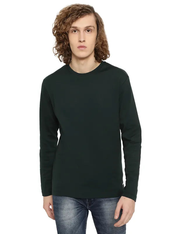 Mettle Men Solid Cotton Round Neck T-Shirt