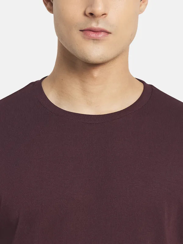 Mettle Men Maroon Henley Neck T-Shirt