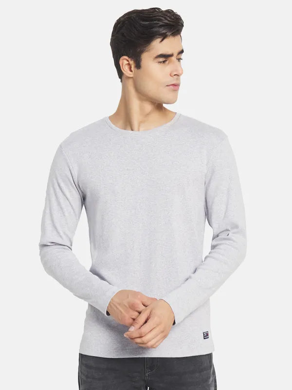 Mettle Men Grey Raw Edge T-Shirt