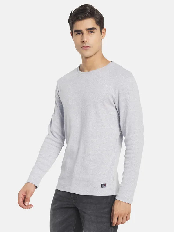 Mettle Men Grey Raw Edge T-Shirt