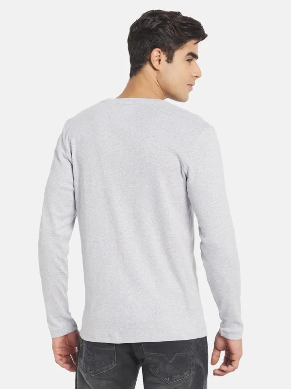 Mettle Men Grey Raw Edge T-Shirt