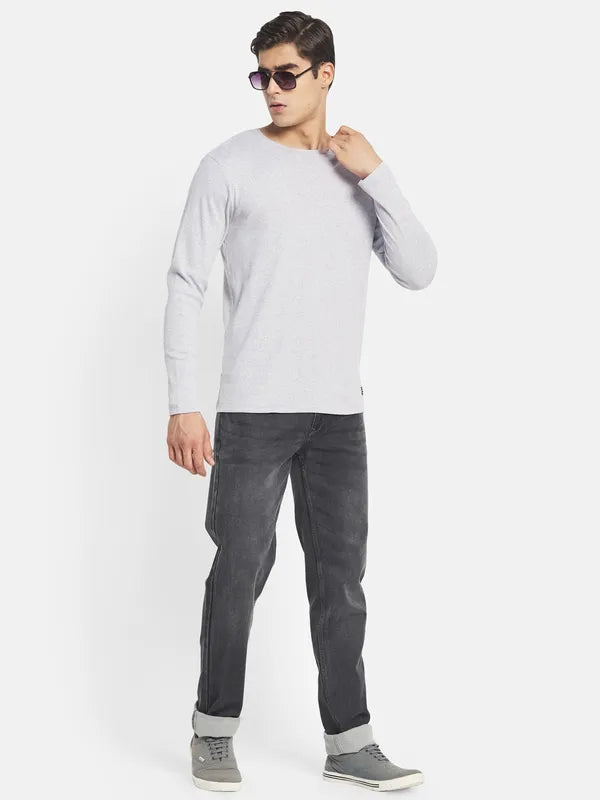 Mettle Men Grey Raw Edge T-Shirt