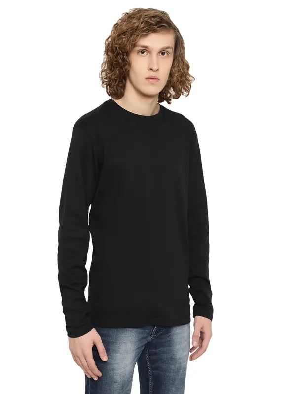 Mettle Men Solid Cotton Round Neck T-Shirt