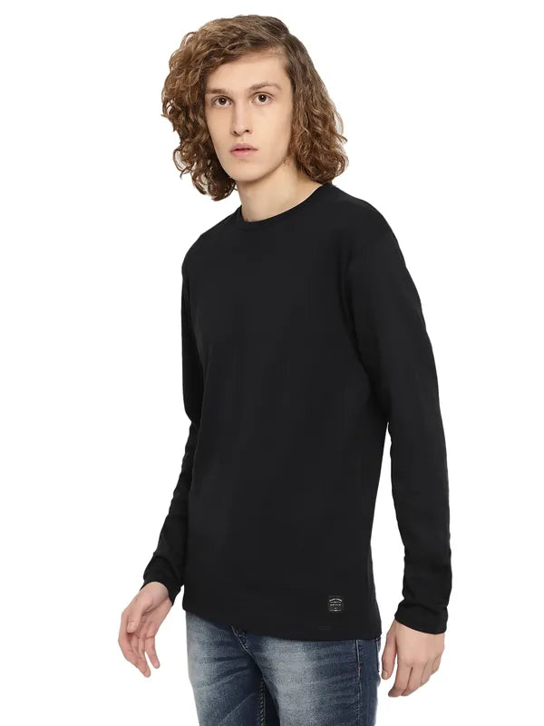 Mettle Men Solid Cotton Round Neck T-Shirt