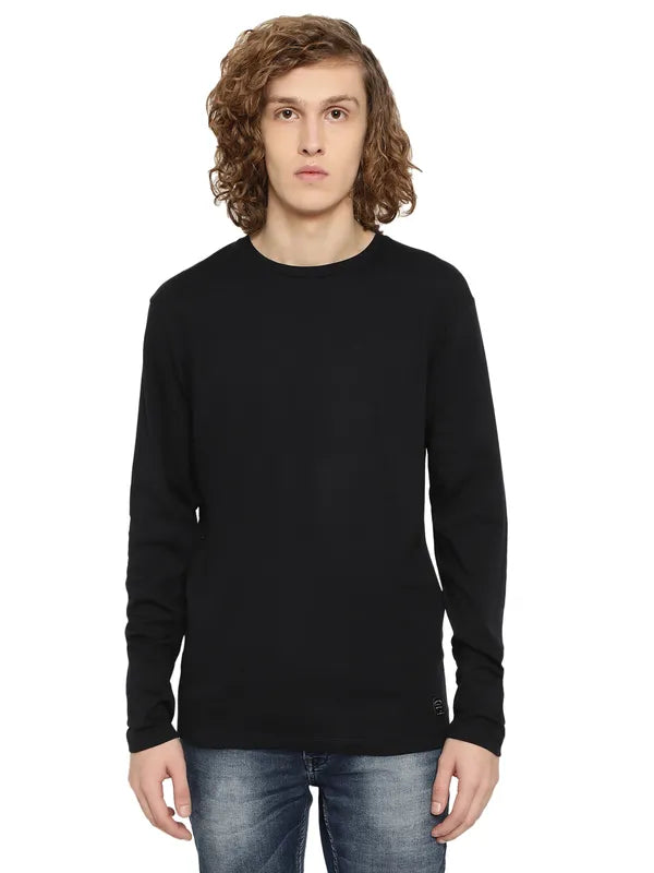 Mettle Men Solid Cotton Round Neck T-Shirt