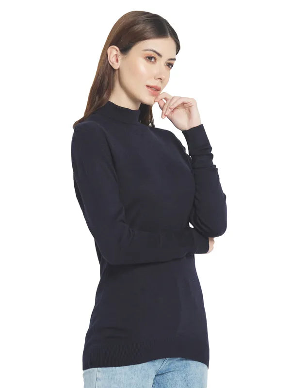 Mettle Women Navy Blue Pullover