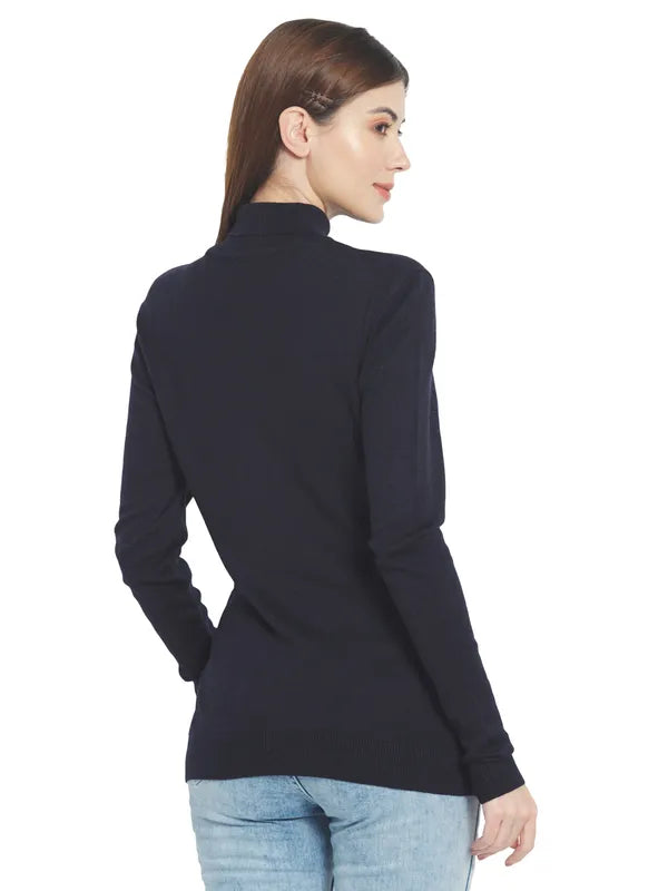 Mettle Women Navy Blue Pullover