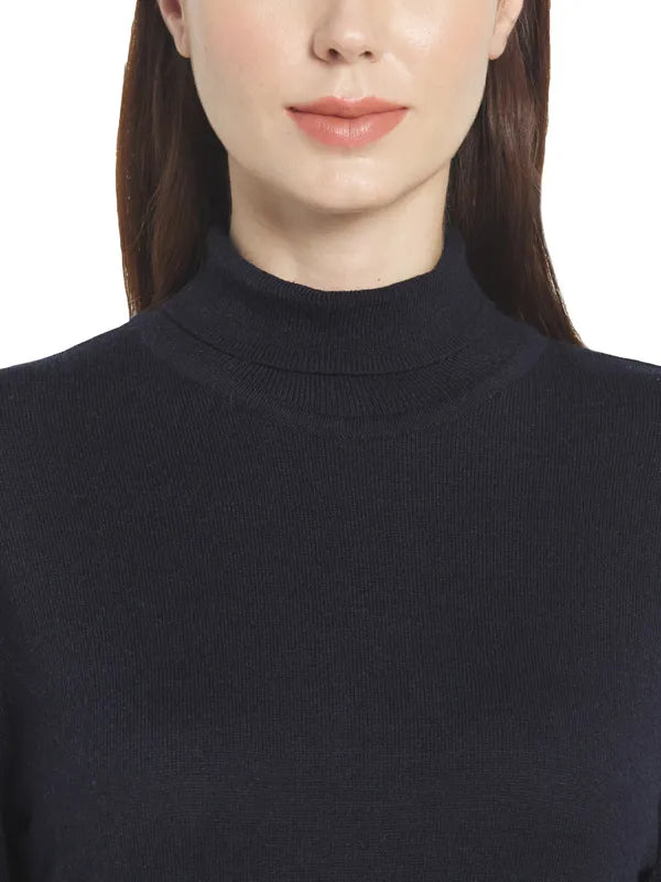 Mettle Women Navy Blue Pullover