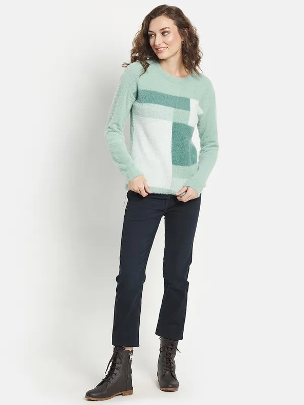 Women Checked Pullover