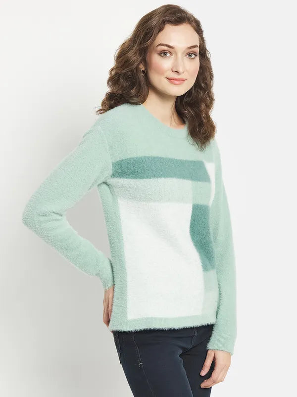 Women Checked Pullover