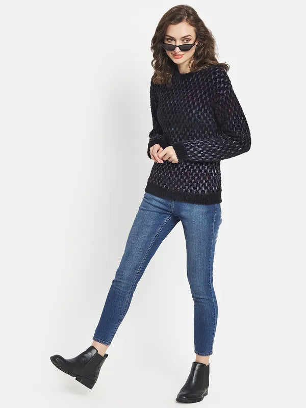 Women Printed Round Neck Pullover