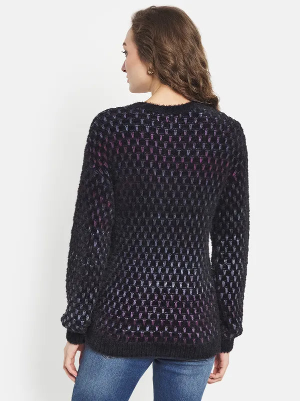 Women Printed Round Neck Pullover