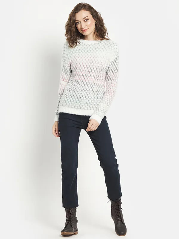 Women Pink Pullover Sweater