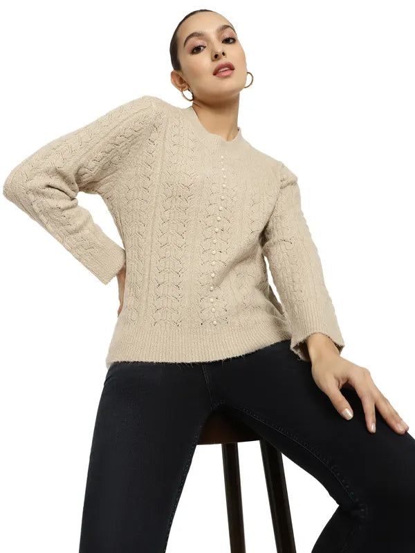 Mettle Women Beige Pullover