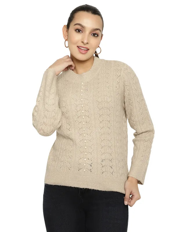 Mettle Women Beige Pullover