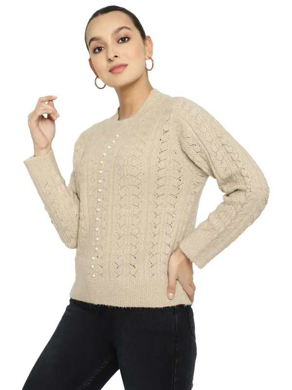 Mettle Women Beige Pullover