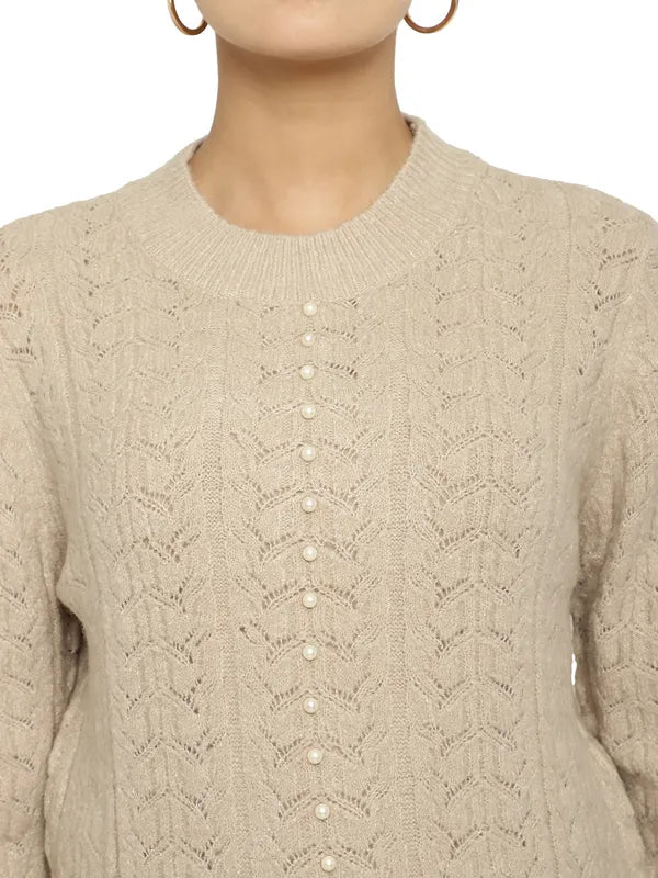 Mettle Women Beige Pullover