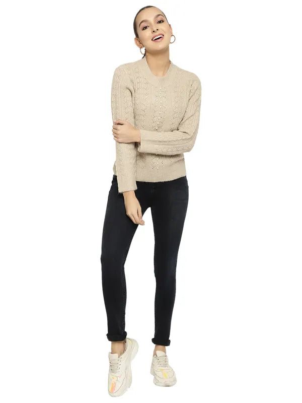 Mettle Women Beige Pullover